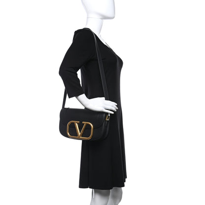 Valentino Garavani Smooth Calfskin Supervee Shoulder Bag Black 1 of 11