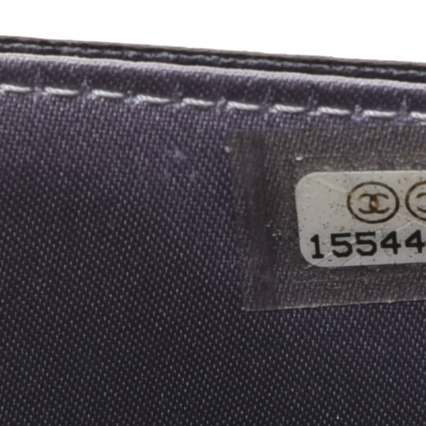 Lambskin Camellia Embossed Wallet on Chain WOC Black