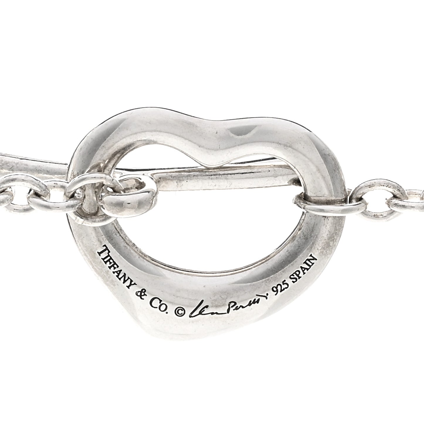 Sterling Silver Pearl Strand Open Heart Toggle Necklace