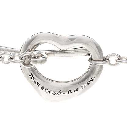 Tiffany Sterling Silver Pearl Strand Open Heart Toggle Necklace 4 of 4