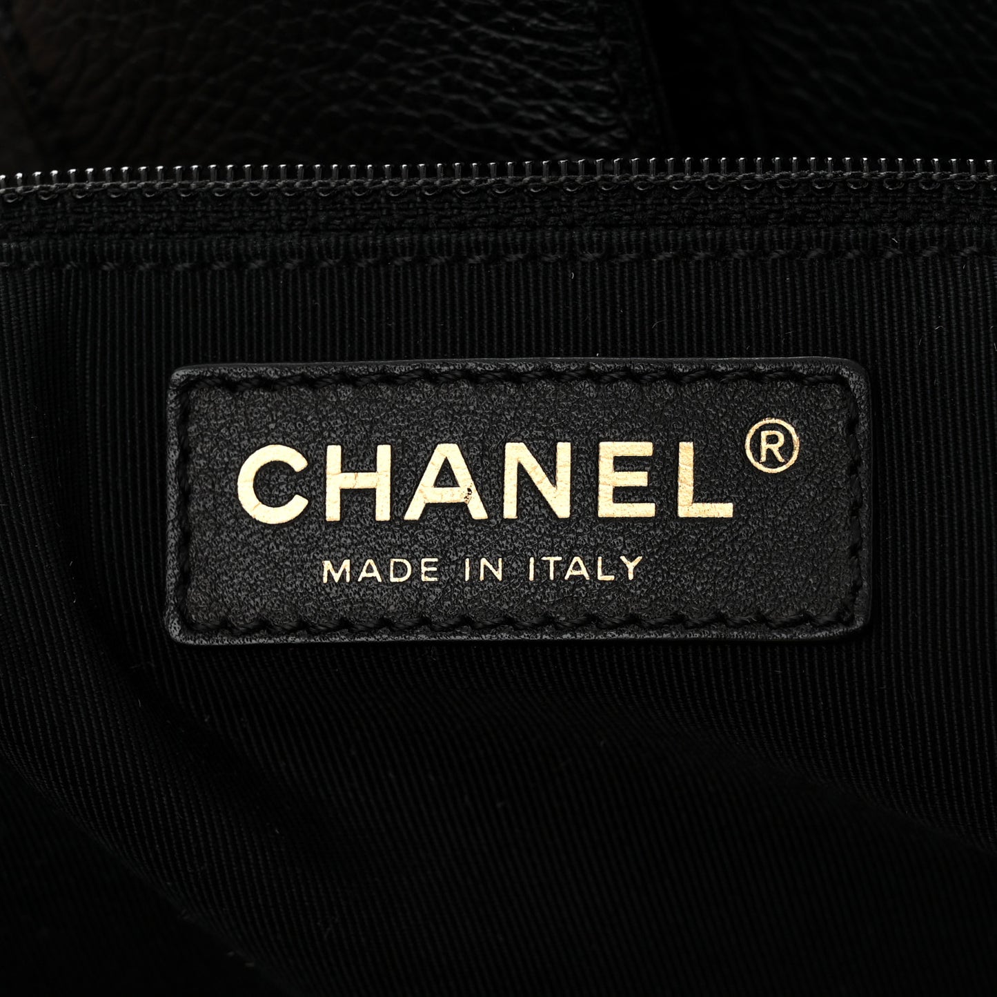 Calfskin Cerf Executive Shopper Tote Black