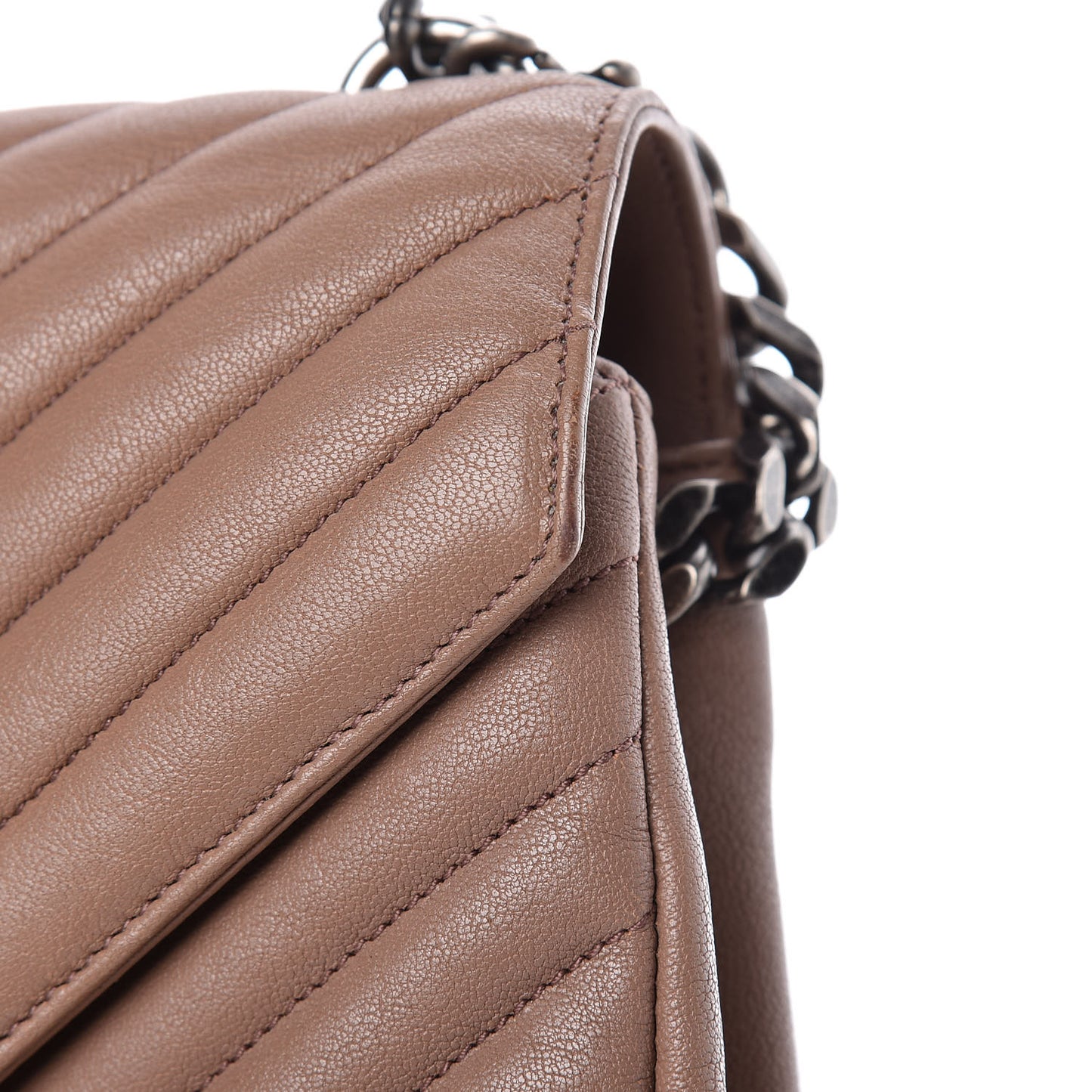 Sheepskin Matelasse Chevron Monogram Medium College Bag Fard