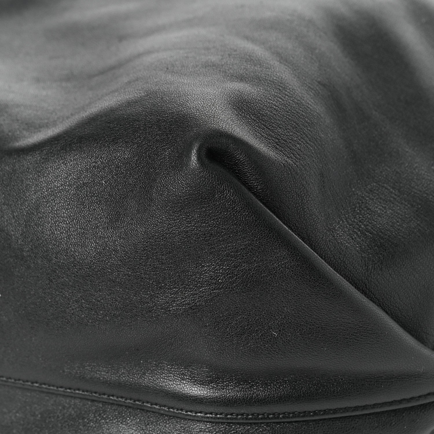 Saint Laurent Lambskin Teddy Drawstring Bag Black 8 of 8