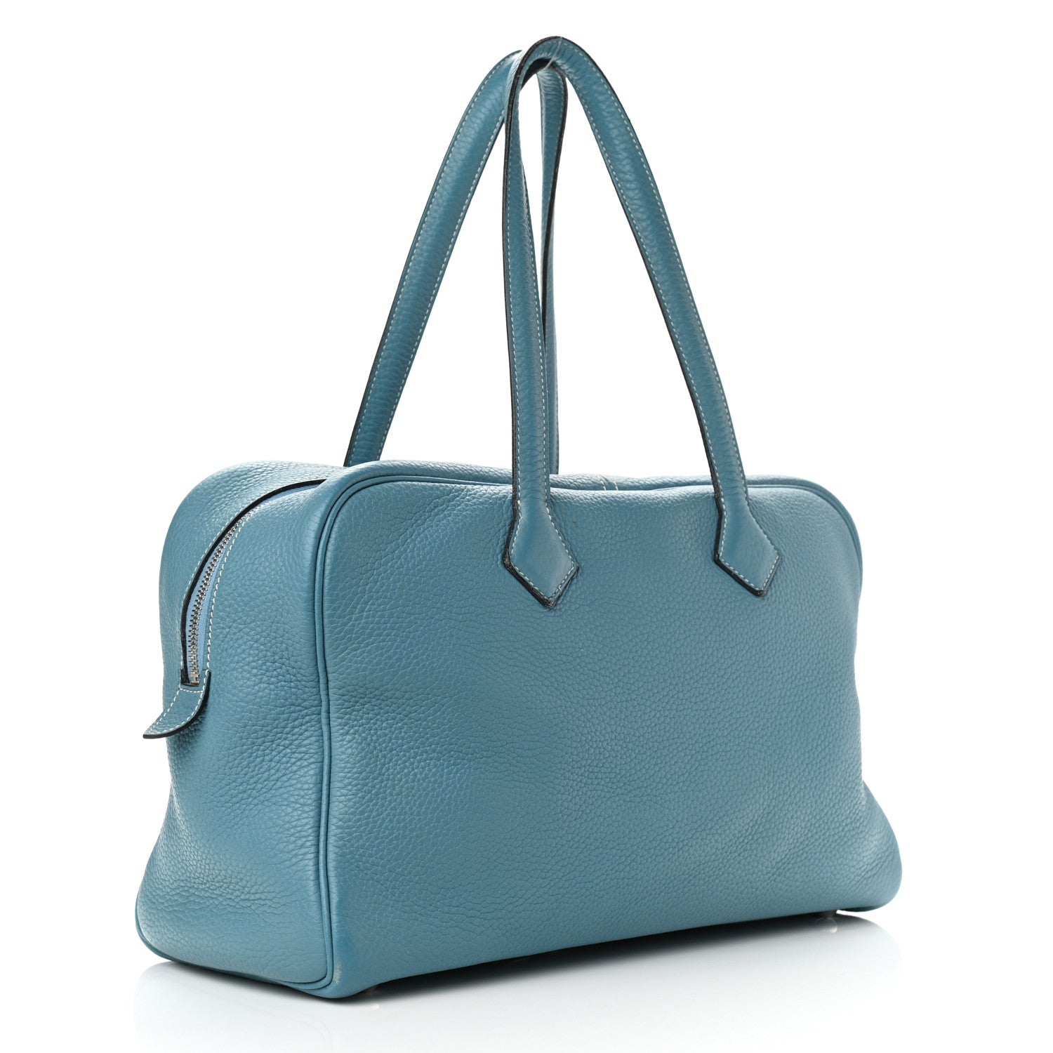 Hermes Taurillon Clemence Victoria II 35 Blue Jean 3 of 18