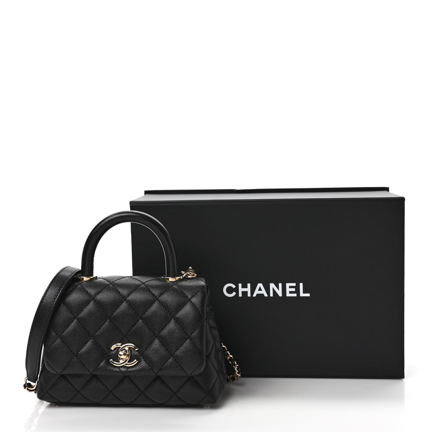 Chanel Caviar Quilted Extra Mini Coco Handle Flap Black 10 of 10