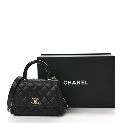 Chanel Caviar Quilted Extra Mini Coco Handle Flap Black 10 of 10