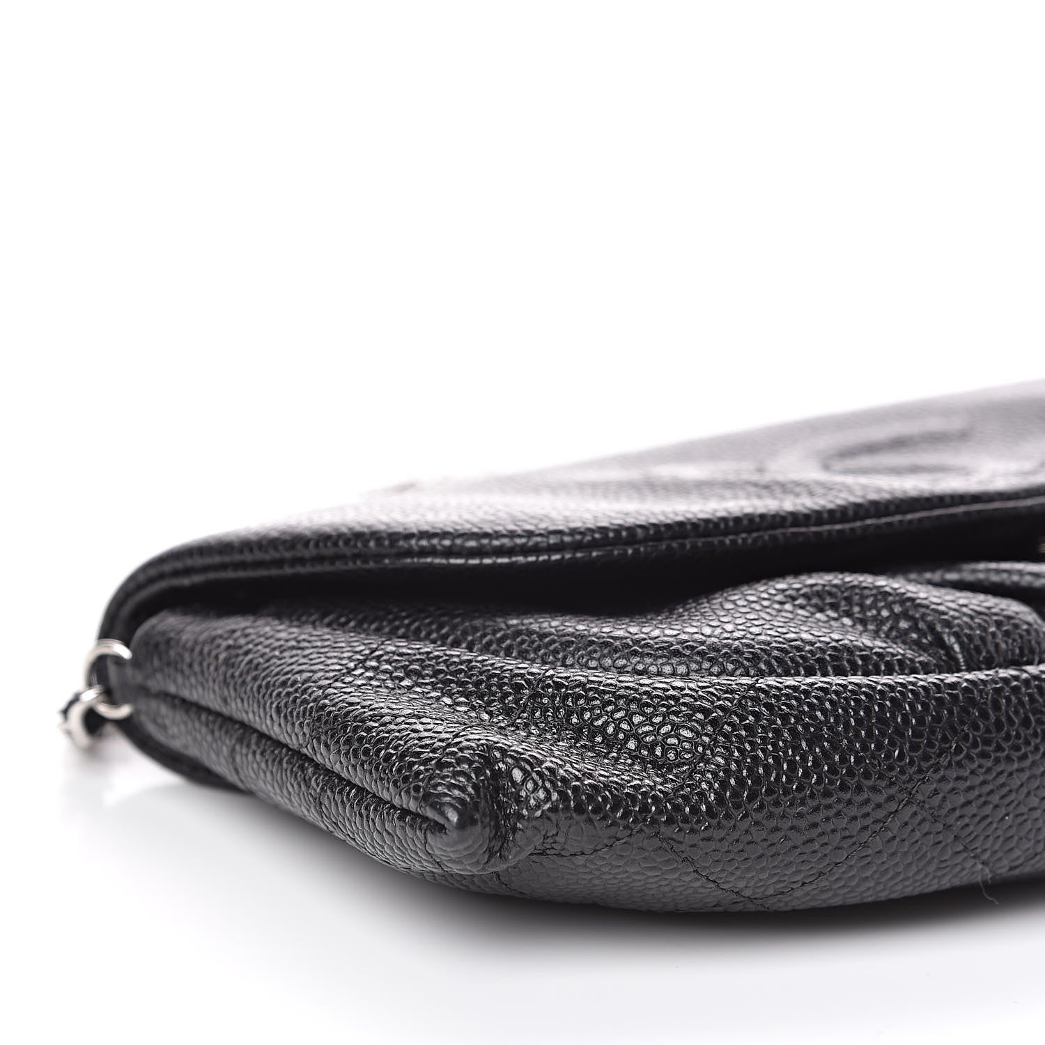 Chanel Caviar Half Moon Wallet On Chain WOC Black 9 of 11