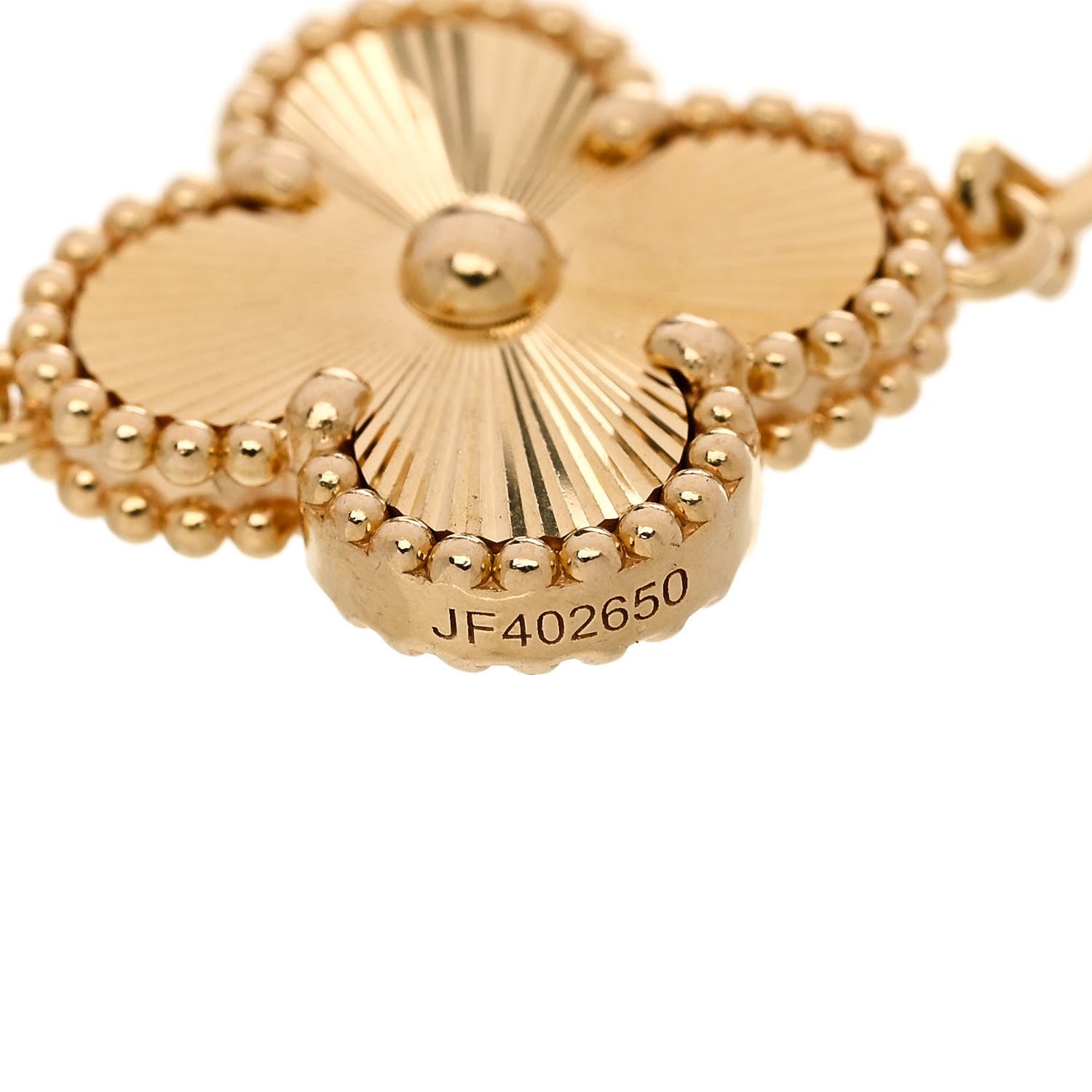 Van Cleef & Arpels 18K Yellow Gold 5 Motifs Guilloche Vintage Alhambra Bracelet 4 of 5