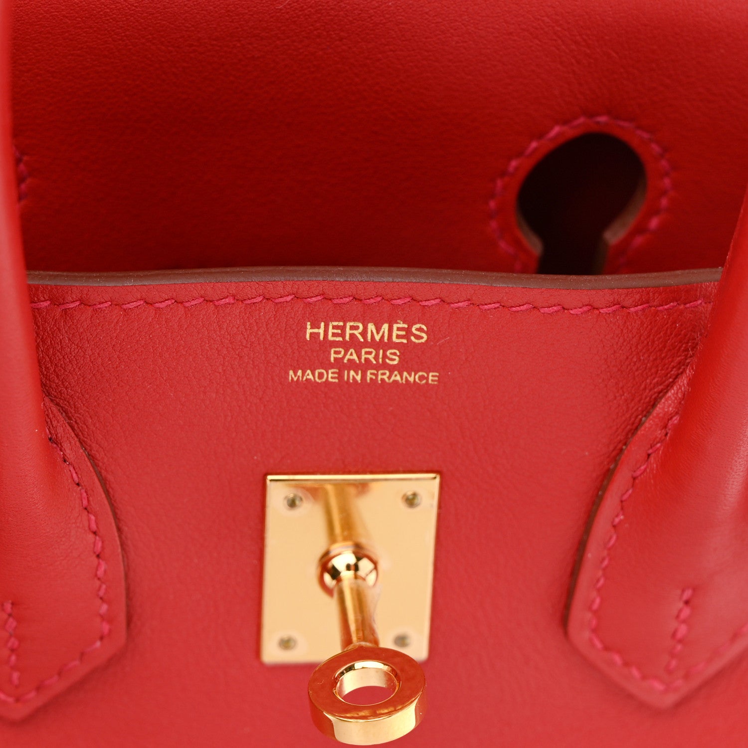 Hermes Swift Birkin 25 Rouge Casaque 6 of 13