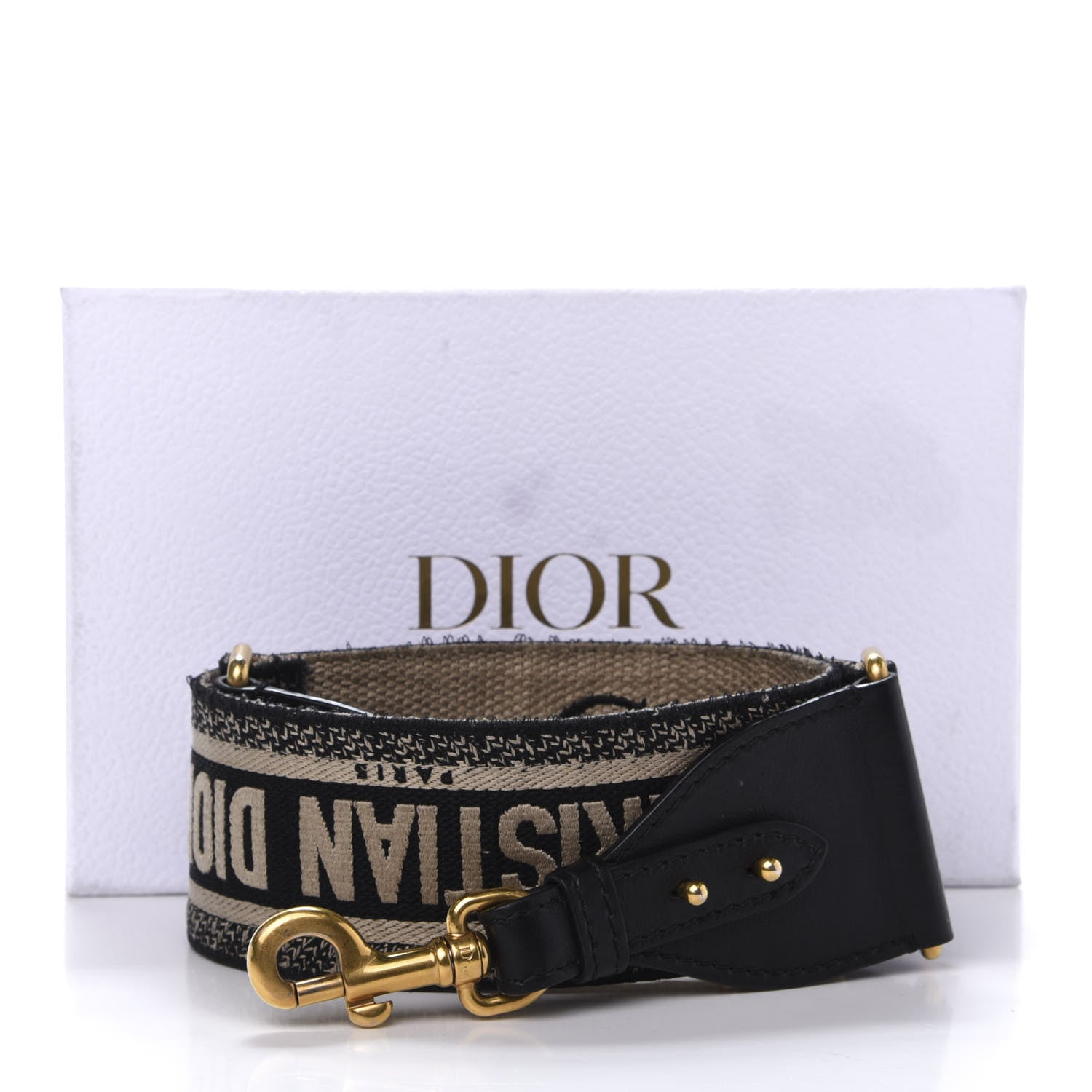 Christian Dior Canvas Embroidered Shoulder Strap Blue 7 of 7