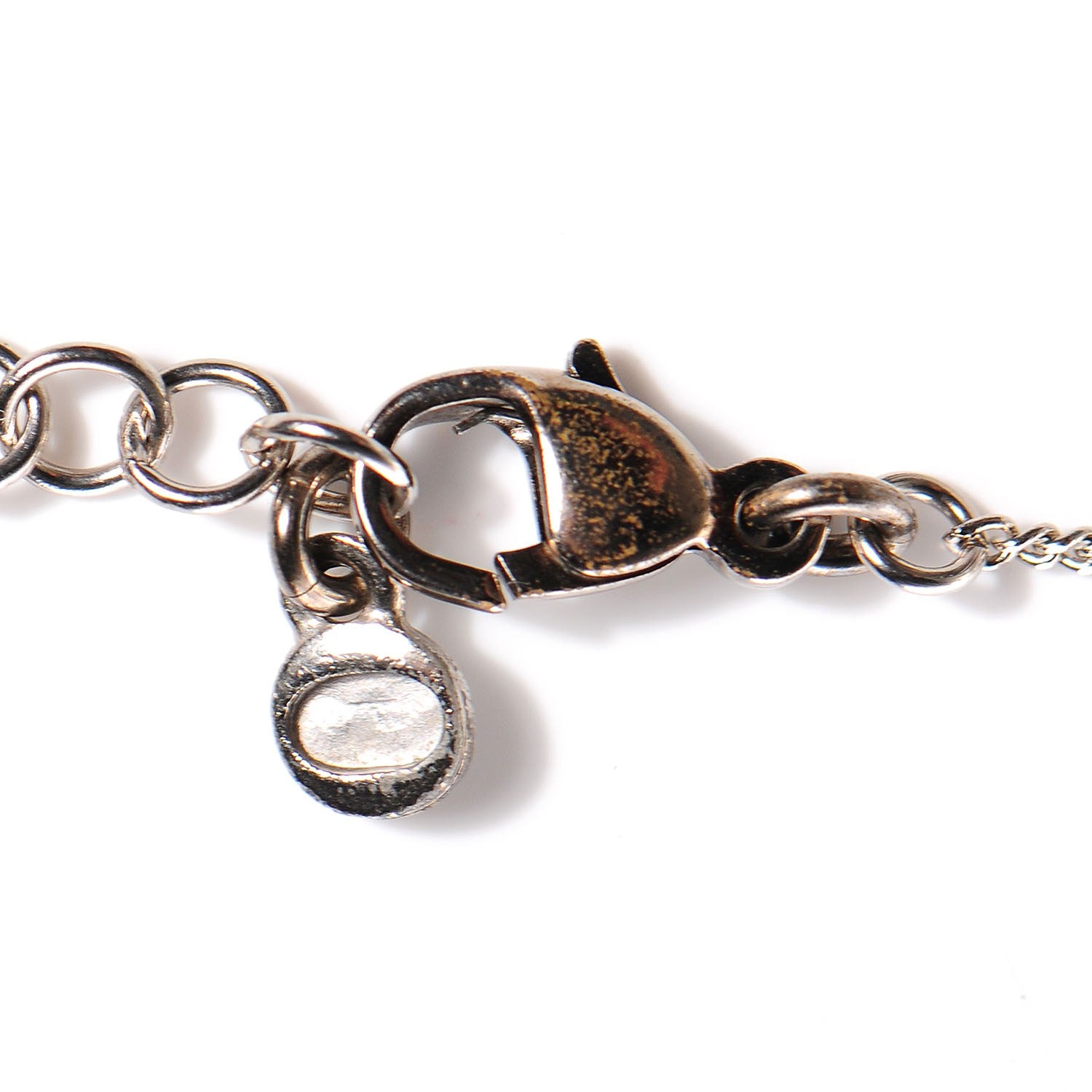 Chanel Quilted CC Pendant Necklace Silver 5 of 5