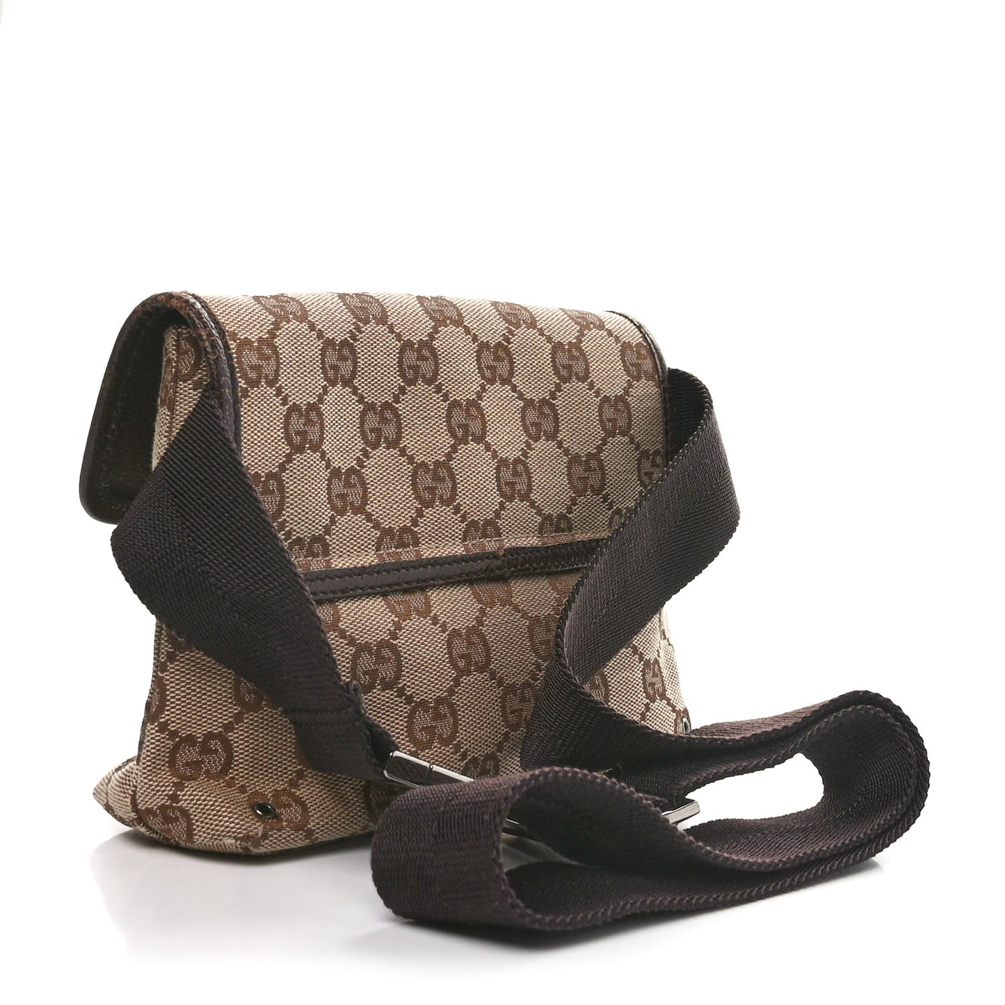 GG Monogram Flight Belt Bag Dark Brown