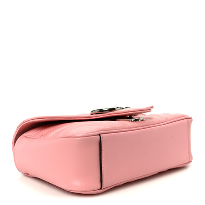 Gucci Calfskin Matelasse Mini GG Marmont Shoulder Bag Wild Rose 3 of 10