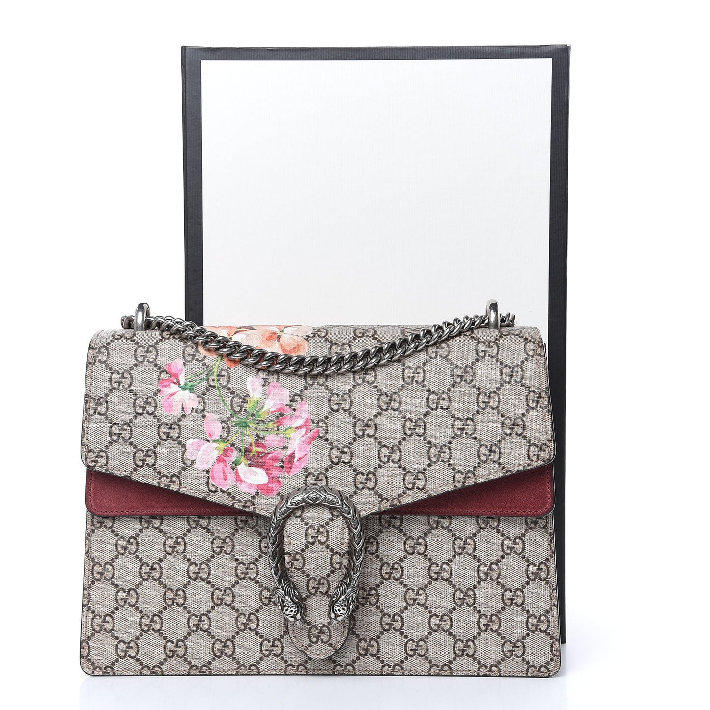 GG Supreme Monogram Blooms Medium Dionysus Shoulder Bag Beige Multicolor Dry Rose