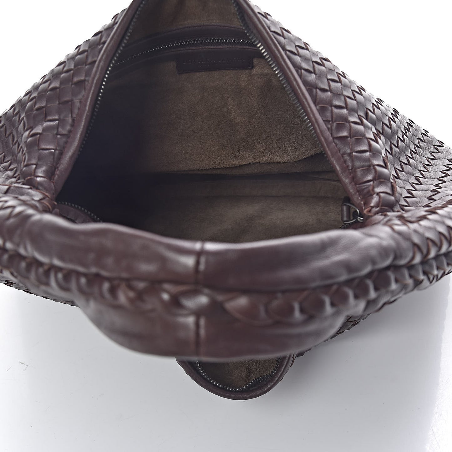 Nappa Intrecciato Large Veneta Hobo Ash Scuro