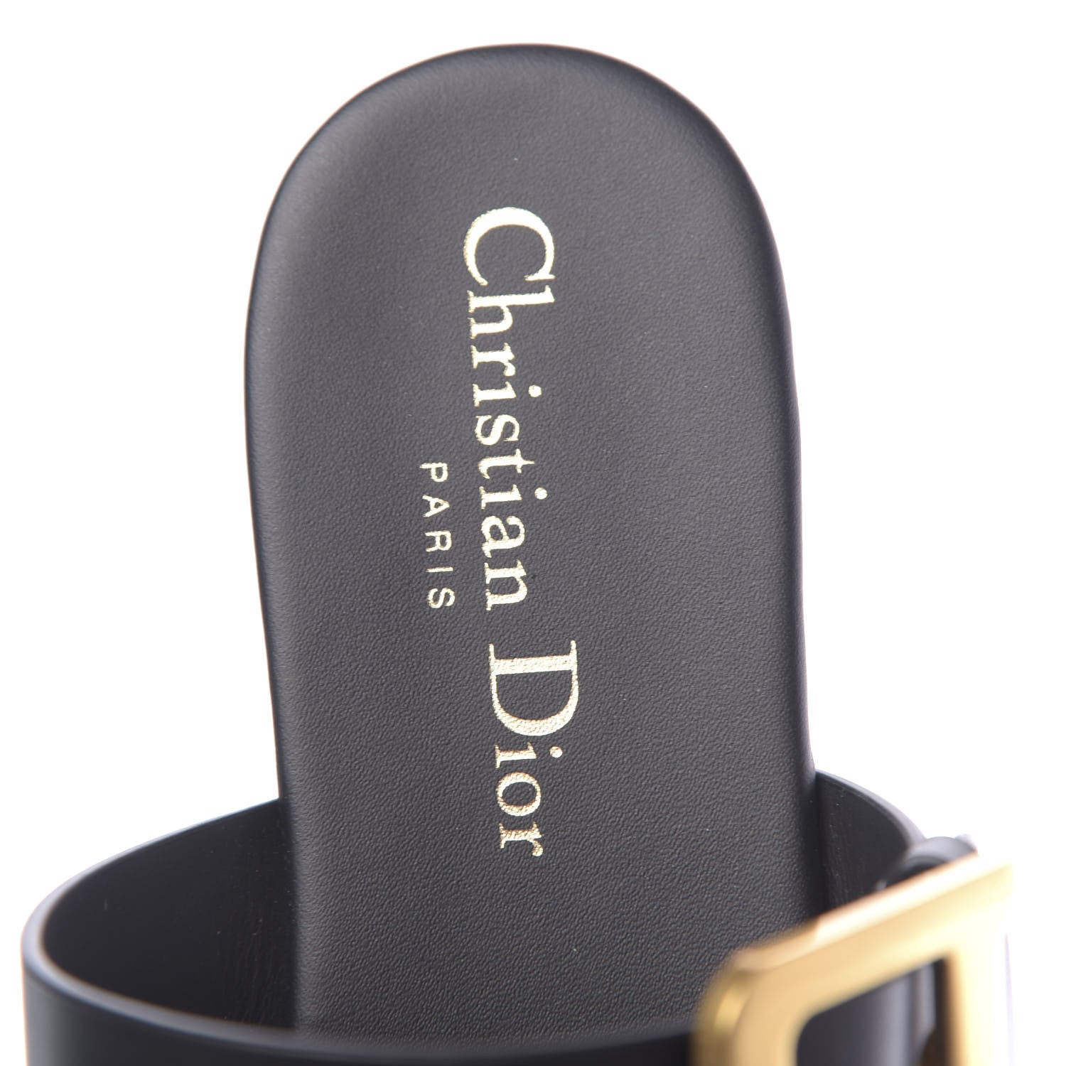 Christian Dior Calfskin D-Dior Slide Sandals 36 Black 6 of 9