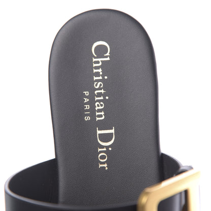 Christian Dior Calfskin D-Dior Slide Sandals 36 Black 6 of 9