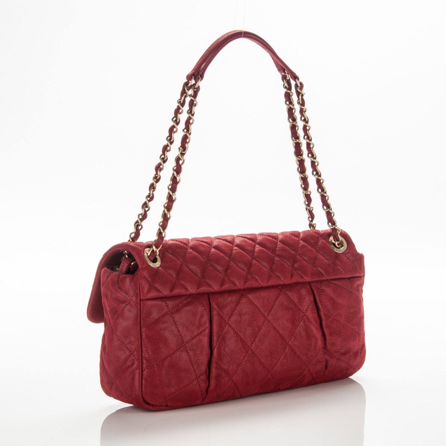Chanel Iridescent Calfskin Large Chic Quilt Flap Rouge 3 of 7