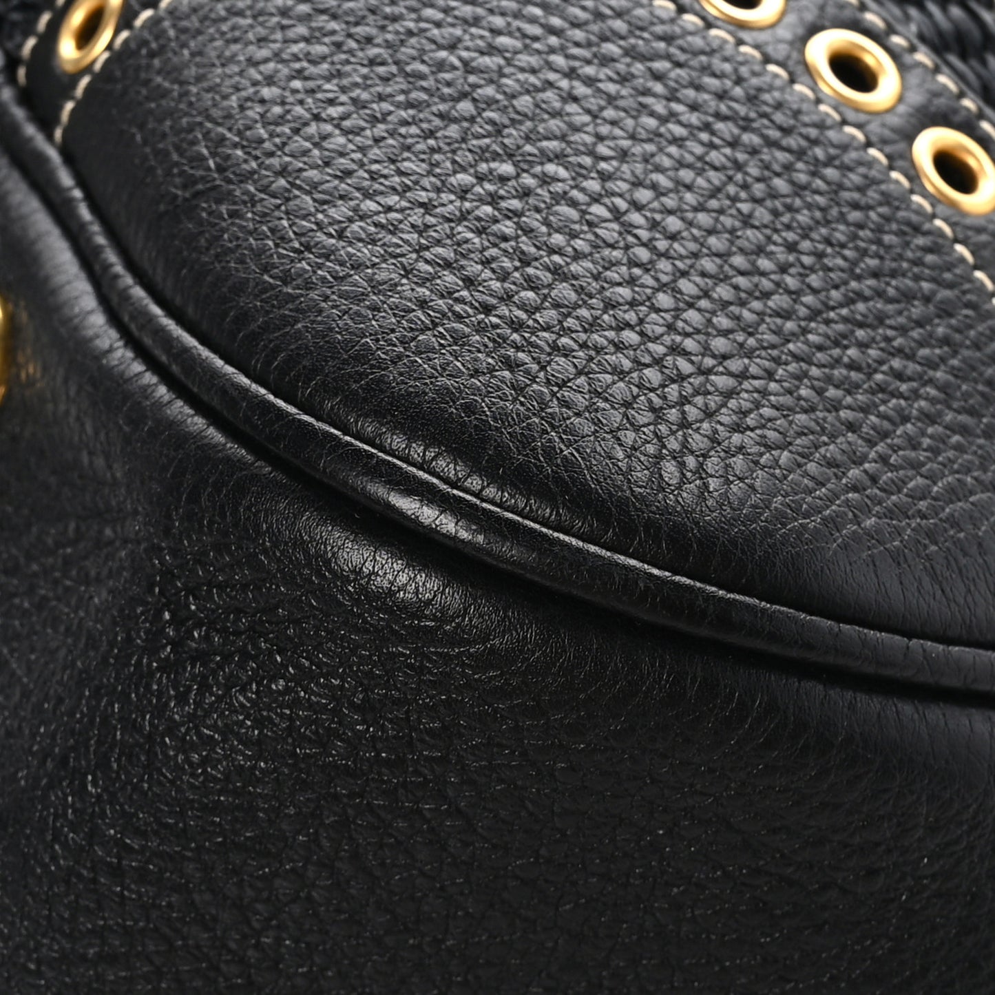 Paglia Vitello Daino Frame Satchel Black