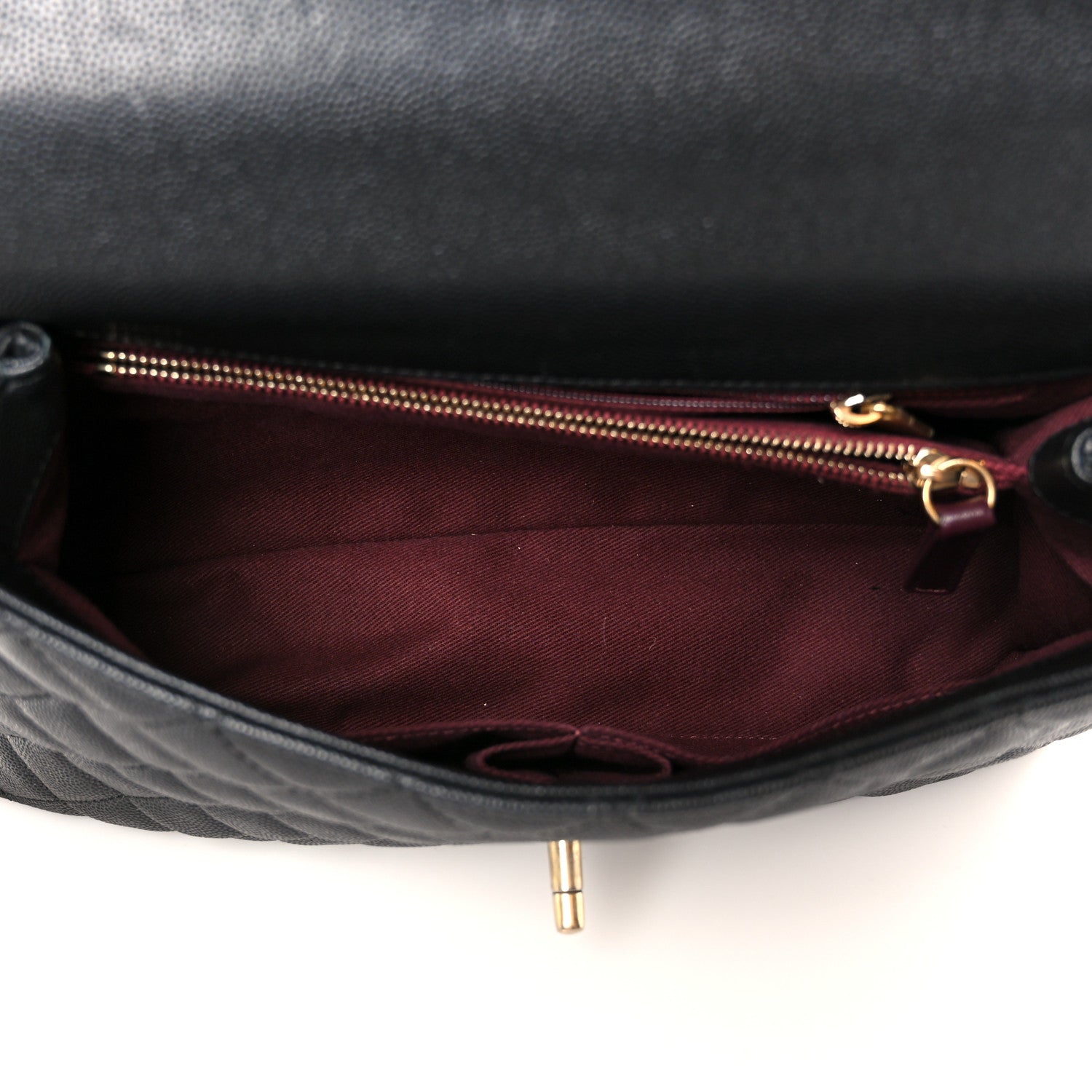 Chanel Caviar Quilted Small Coco Handle Flap Black 5 of 12