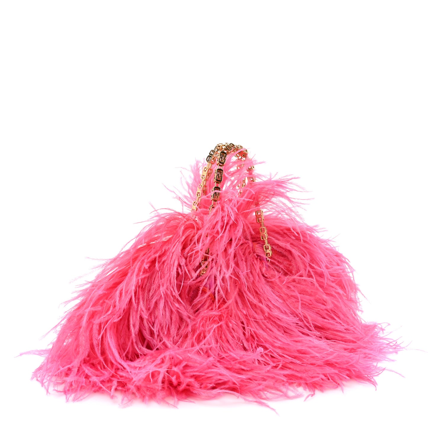 Ostrich Feather Mini Kenny Shoulder Bag Pink