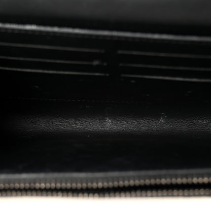 Louis Vuitton Calfskin Graphic Print Twist Chain Wallet White Black White Black 5 of 9