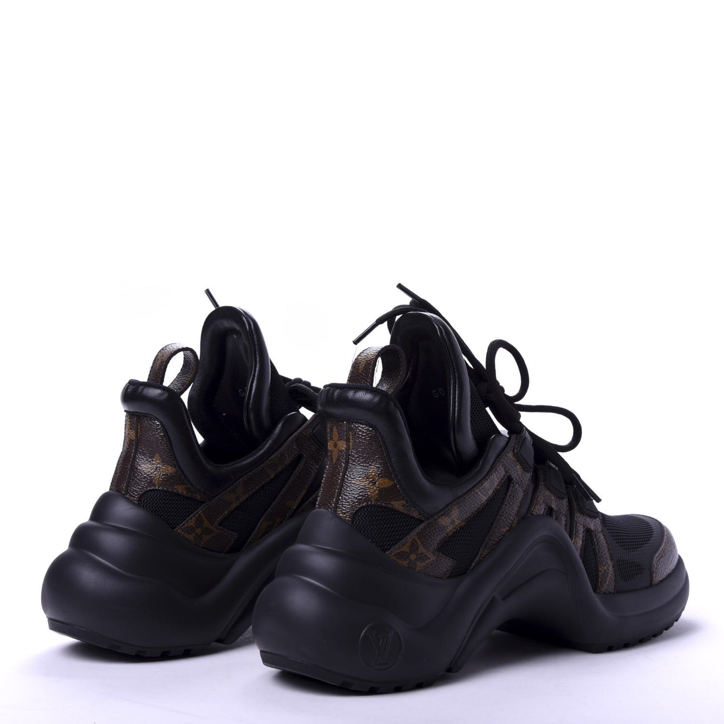 Calfskin Patent Monogram LV Archlight Sneakers 37 Black