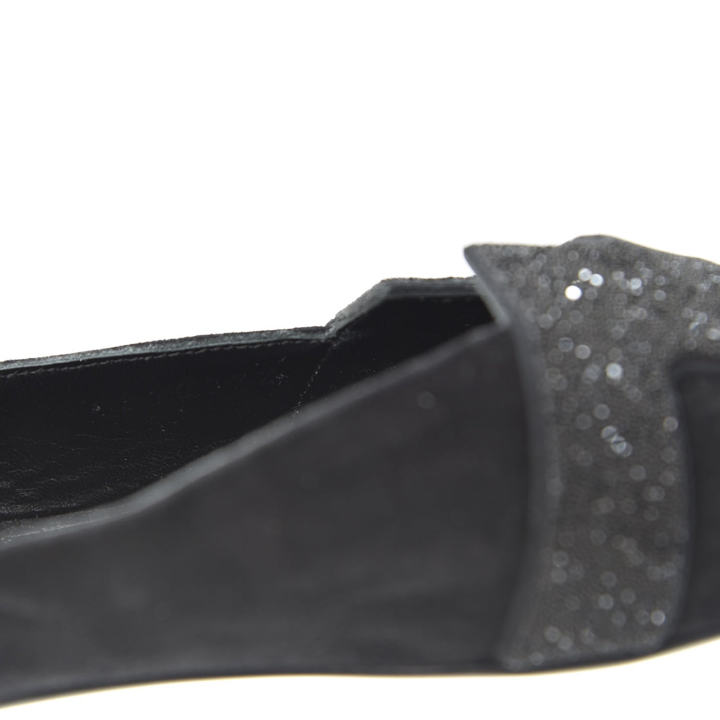 Suede Goatskin Crystal Roxane Mules 37.5 Black