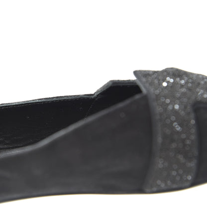 Hermes Suede Goatskin Crystal Roxane Mules 37.5 Black 9 of 9