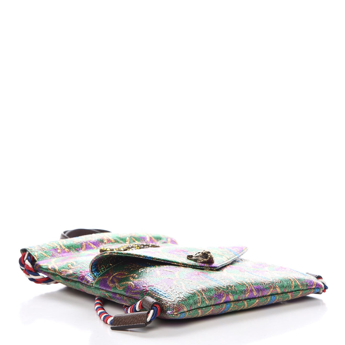Brocade Animalier Bow Drawstring Backpack Multicolor