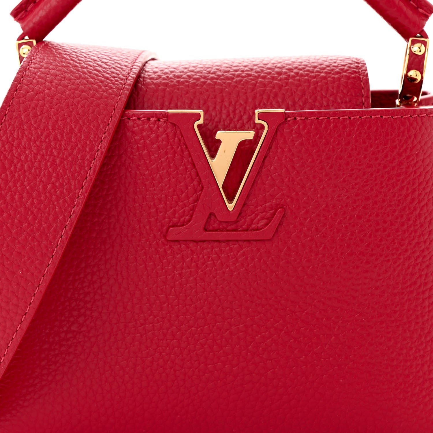 Louis Vuitton Taurillon Mini Capucines Scarlet 7 of 10
