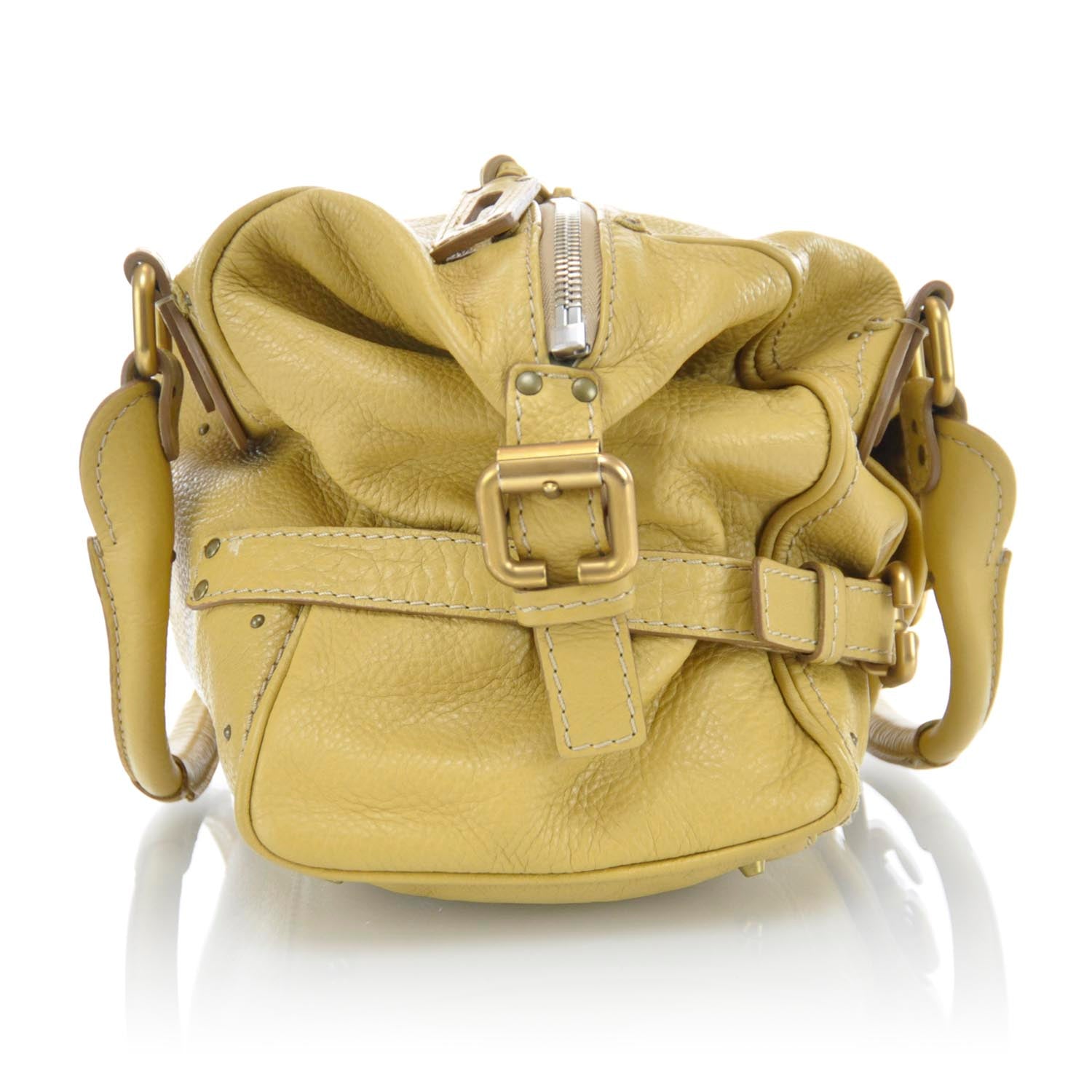 Chloe Leather Paddington Front Pocket Tote Maize Yellow 6 of 10