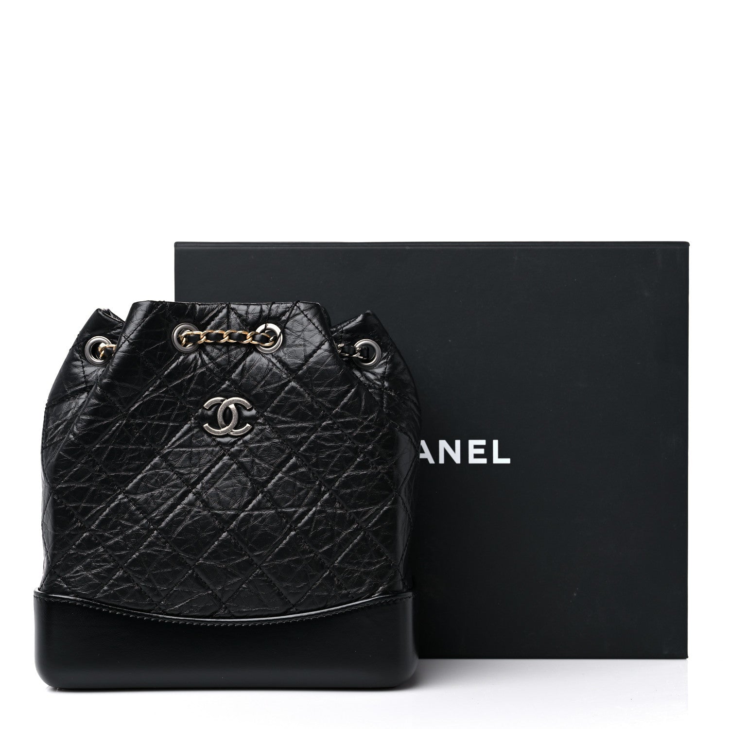 Chanel Aged Calfskin Quilted Small Gabrielle Backpack Black 10 of 10