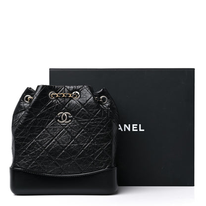 Chanel Aged Calfskin Quilted Small Gabrielle Backpack Black 10 of 10