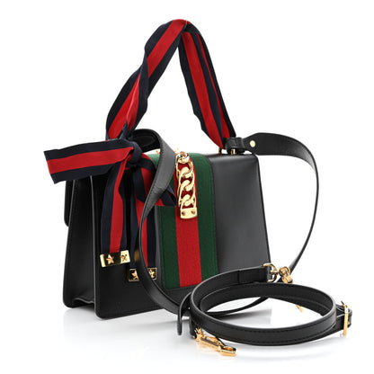 Gucci Calfskin Small Sylvie Shoulder Bag Black 3 of 12