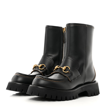 Gucci Cordovan Lux Womens Harald Horsebit 25mm Platform Boots 36 Black 3 of 9