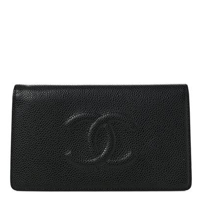 Chanel Caviar Timeless CC Yen Wallet Black 1 of 7