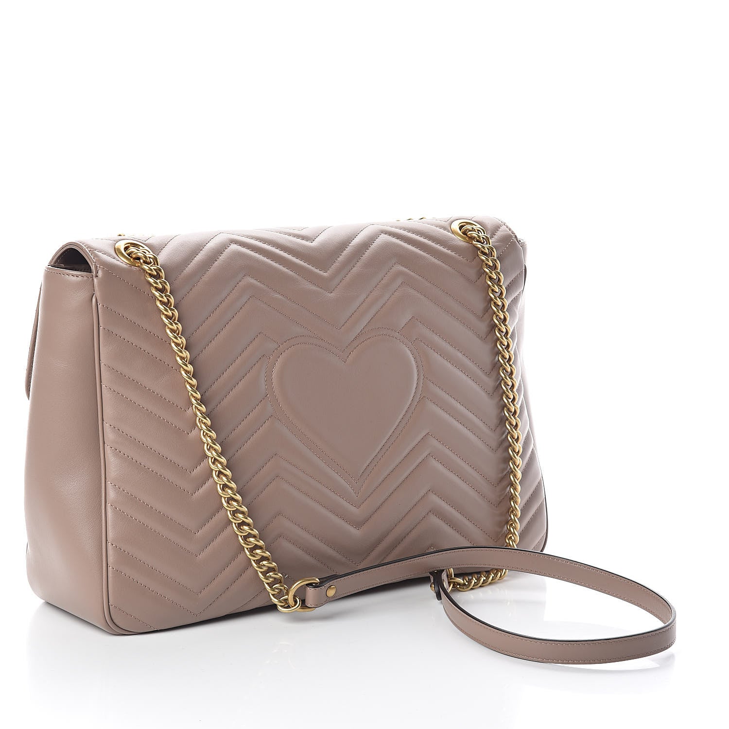 Gucci Calfskin Matelasse Large GG Marmont Shoulder Bag Porcelain Rose 3 of 10