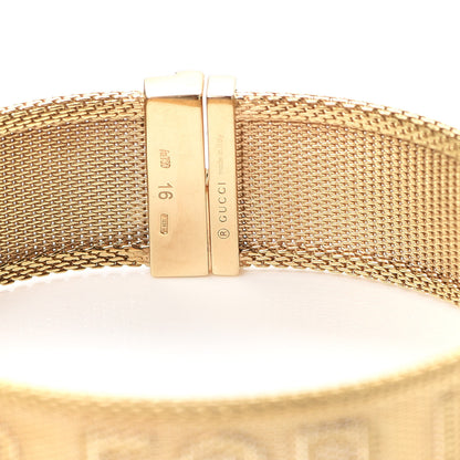 Gucci 18K Yellow Gold Mesh Love Is Blind Bracelet 7 of 8