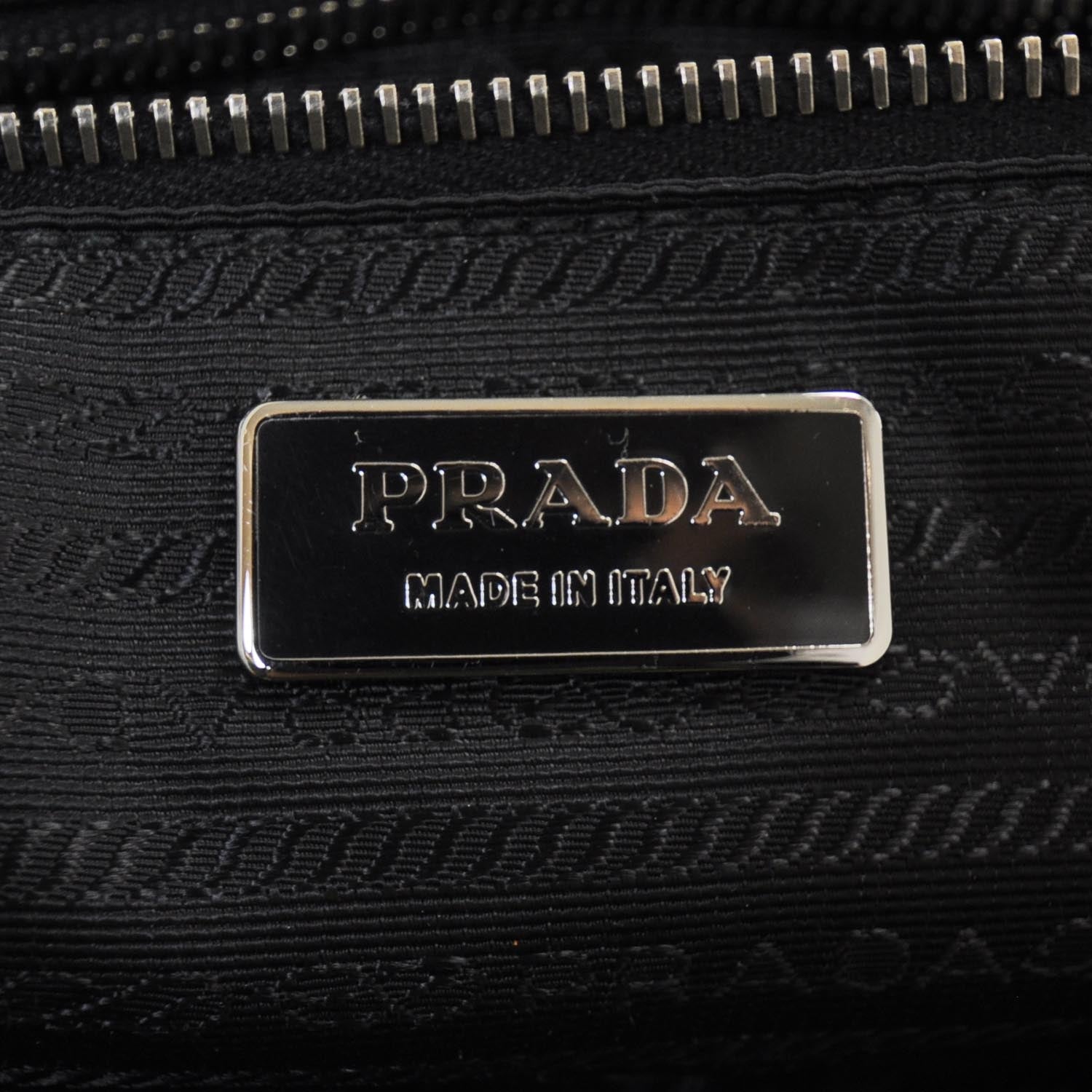 Prada Vernice Gaufre Tote Black 7 of 9