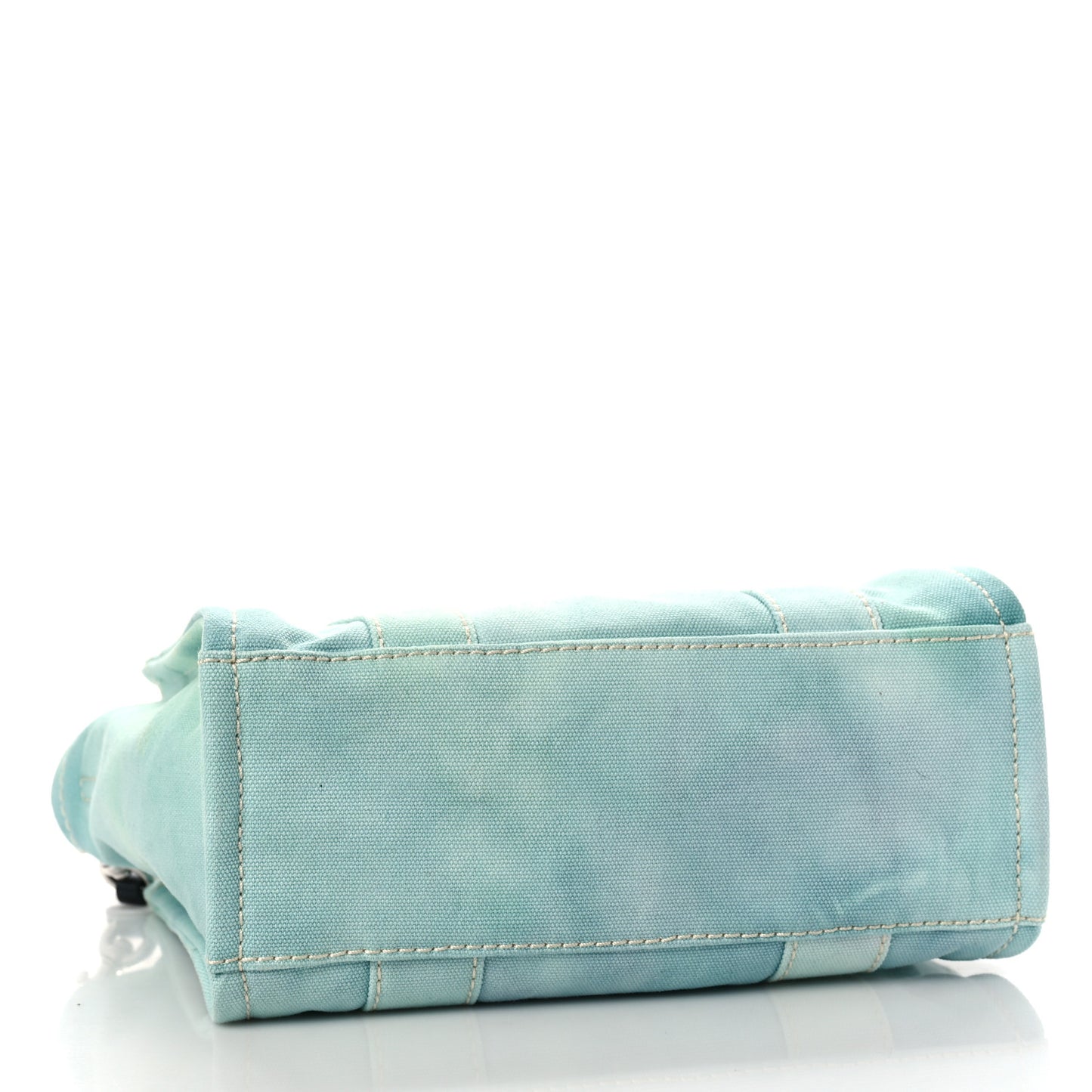 Cotton Canvas Mini The Traveler Tote Bag Teal Tie Dye