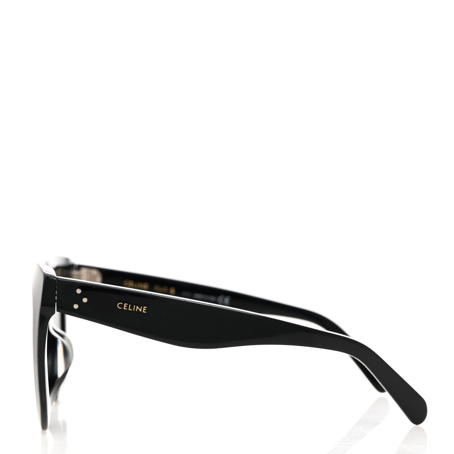 Celine Oversized Round Sunglasses CL4005FN Black 3 of 7