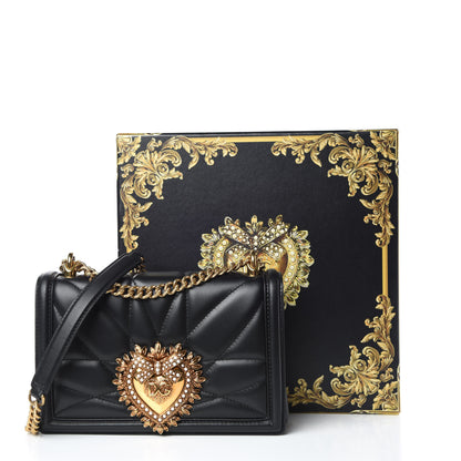Dolce & Gabbana Calfskin Medium Devotion Crossbody Bag Black 9 of 9