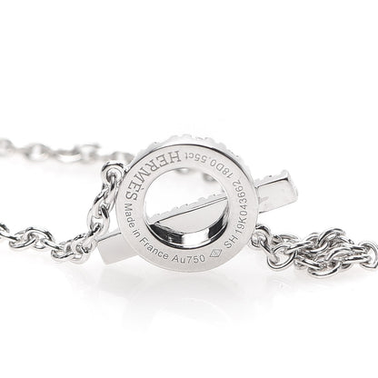 Hermes 18K White Gold Diamond Finesse Bracelet SH 4 of 6