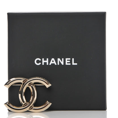 Chanel Metal CC Brooch Light Gold 5 of 5