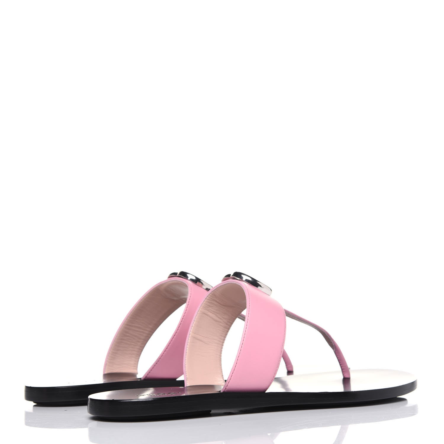 Gucci Calfskin GG Marmont Thong Sandals 38.5 Wild Rose 4 of 7