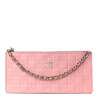 Chanel Lambskin Precious Symbols Pochette Pink 1 of 15