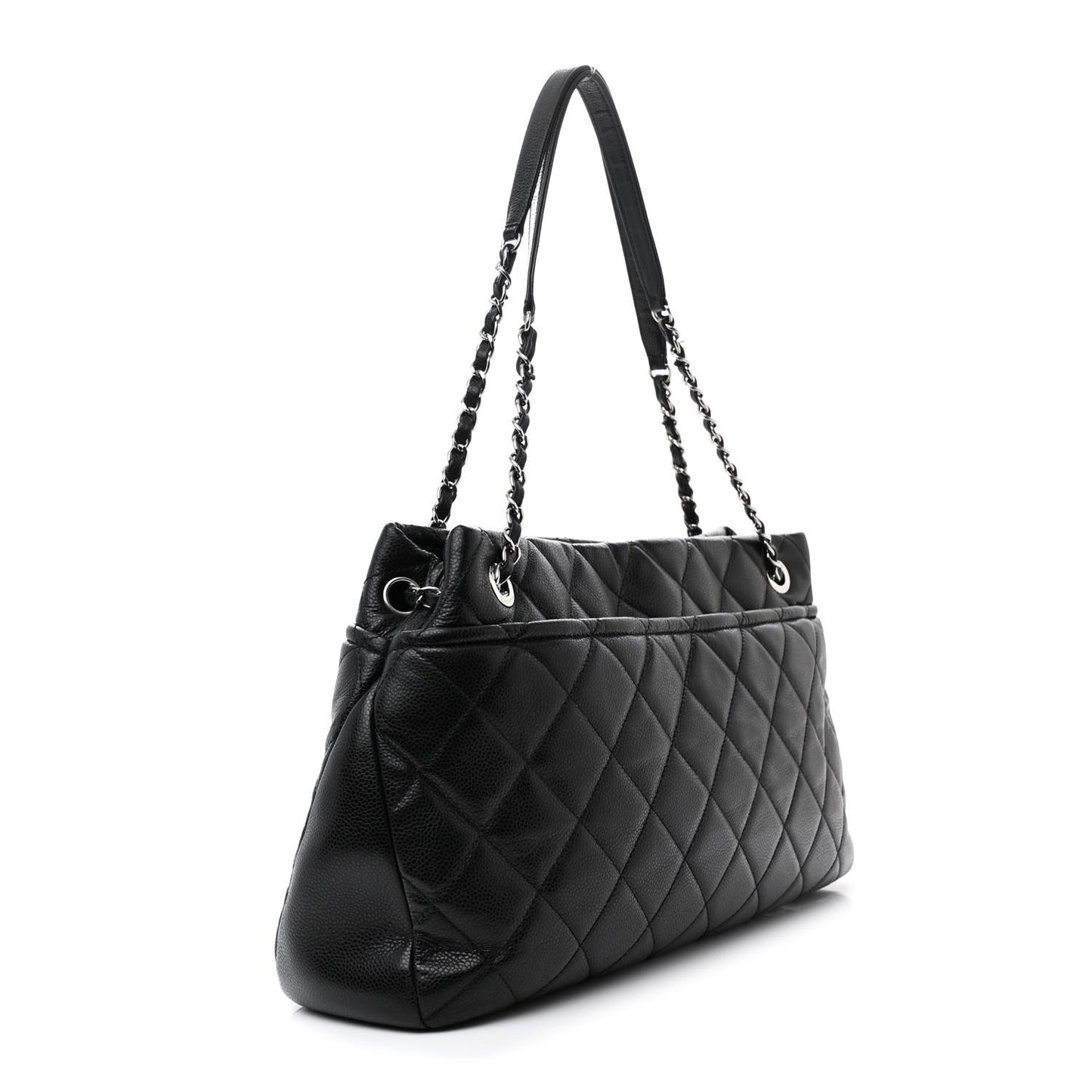 Caviar Quilted Timeless CC Soft Tote Black