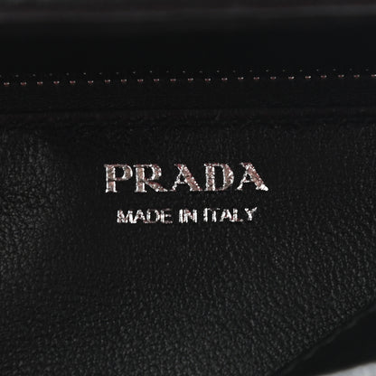 Prada Soft Calfskin Diagramme Continental Wallet Black 6 of 8