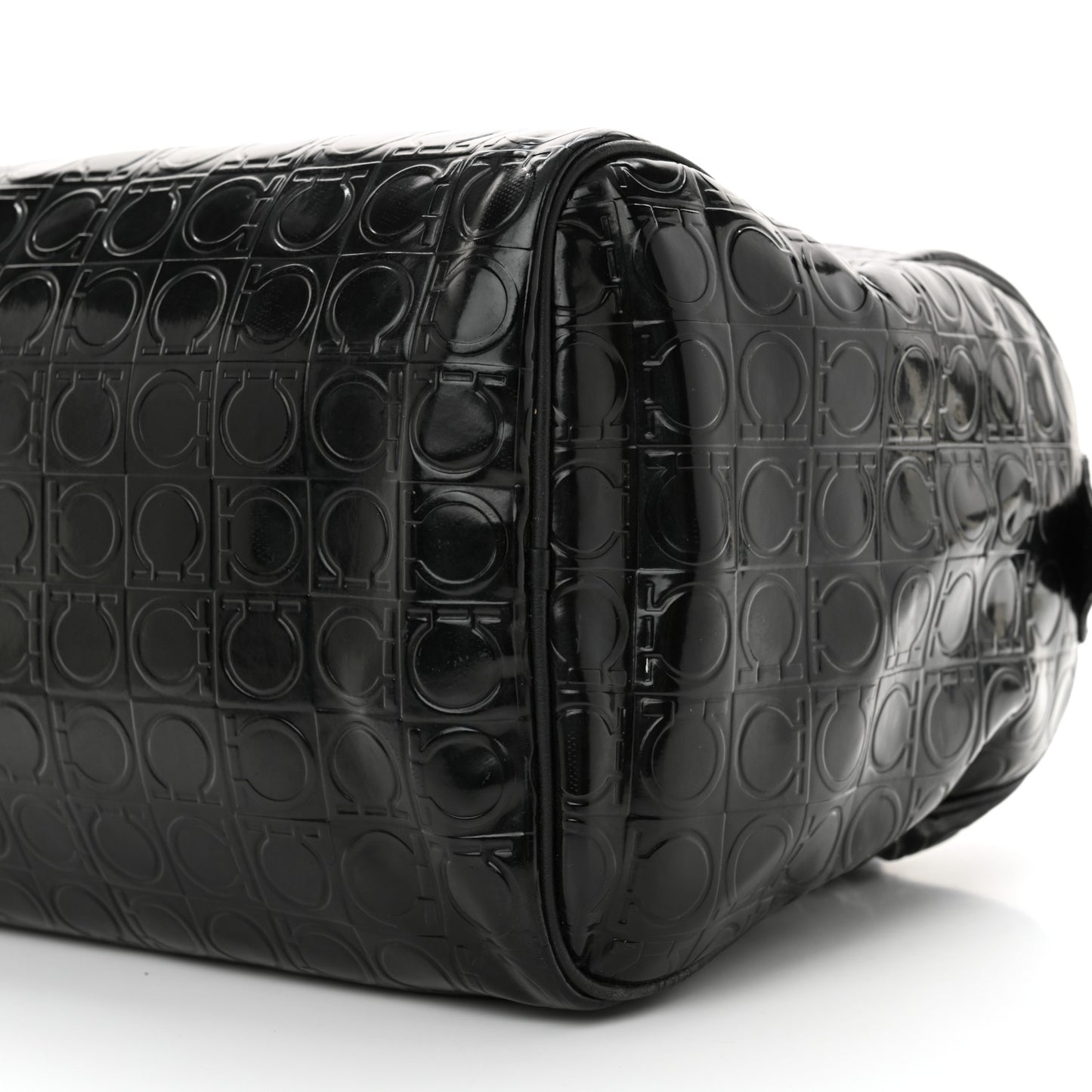 Patent Gancini Embossed  Black
